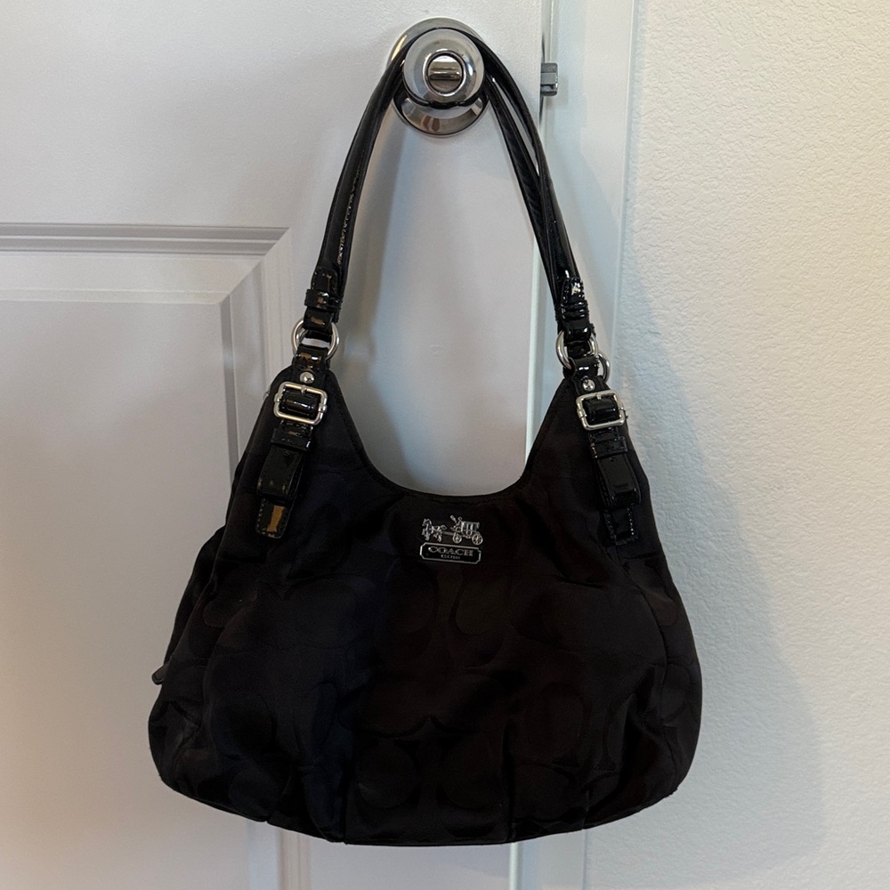 Elegant Black Coach Handbag